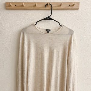 Vince  Cream  Heather long sleeve shirt/ light sweater cashmere /wool men’s L